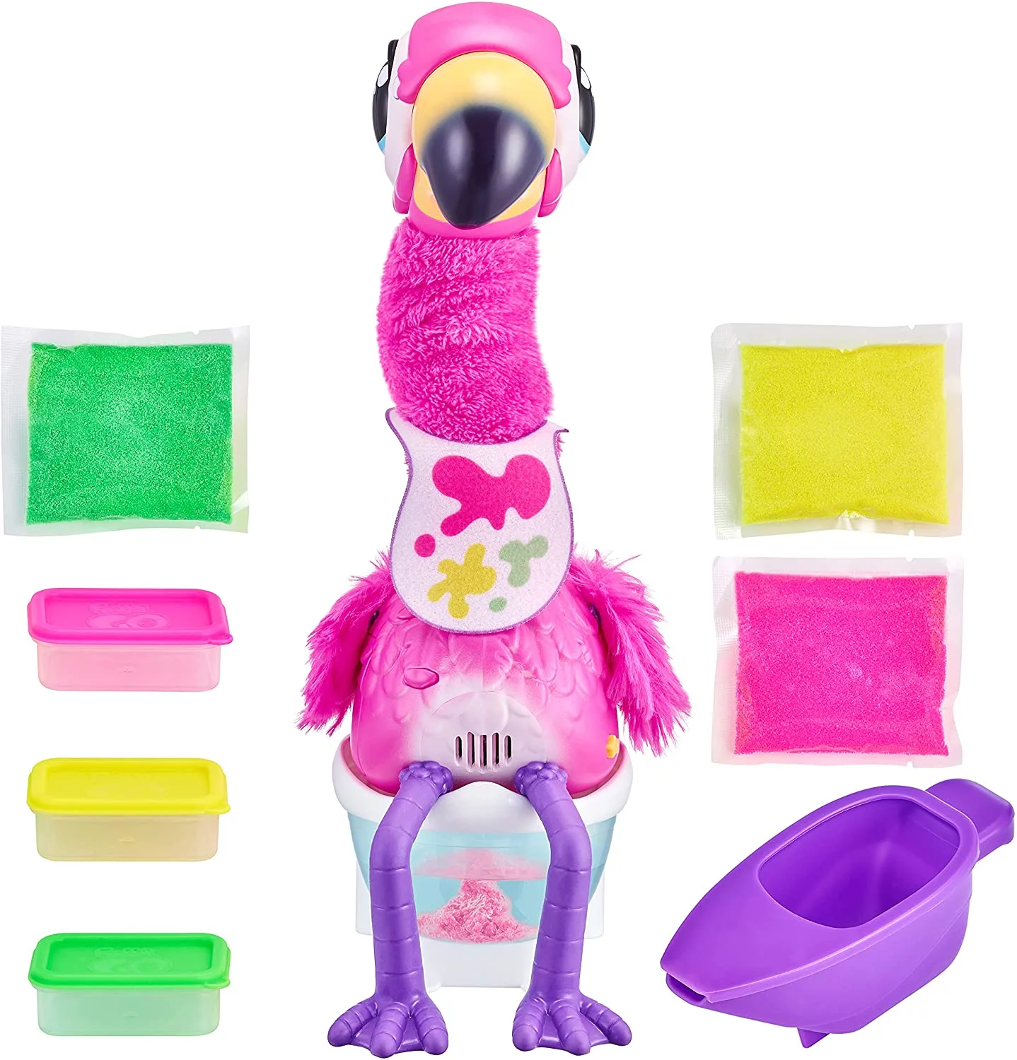 Little Live Pets Gotta Go Flamingo  Interactive Plush Toy That Eats, Sings, Wiggles, Poops and Talks Batteries Included  Reusable Food. Ages 4+