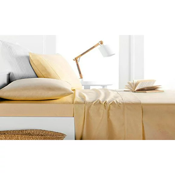 Luxurious 1000 Thread count 100% Egyptian Cotton Quality Sheet Set (Twin, Gold)