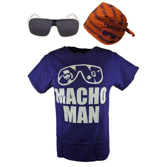 Macho Man Randy Savage Purple Orange Boys Kids Youth Costume