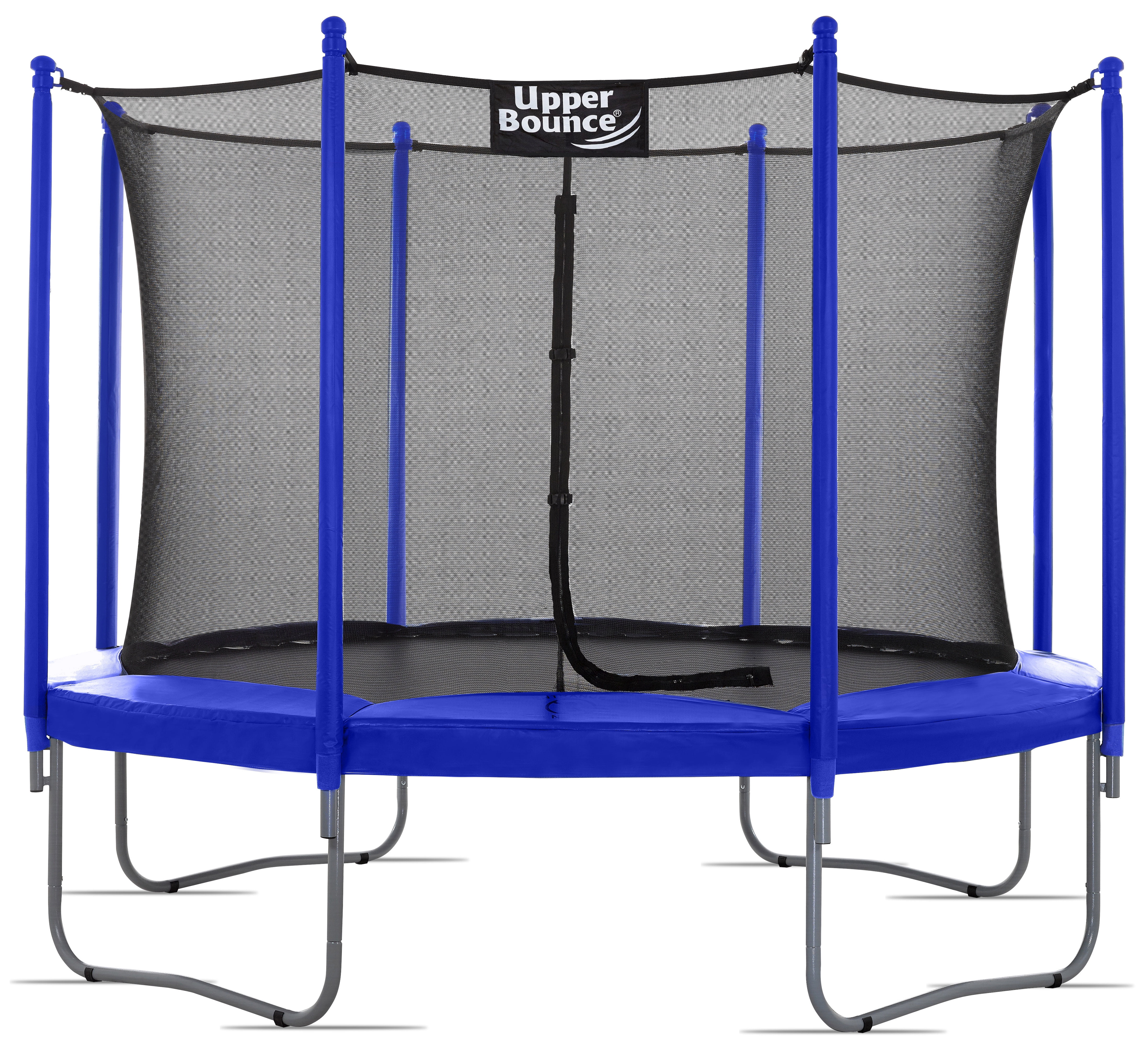 Machrus Upper Bounce 10 FT Round Trampoline Set with Safety Enclosure System – Backyard Trampoline - Outdoor Trampoline for Kids - Adults