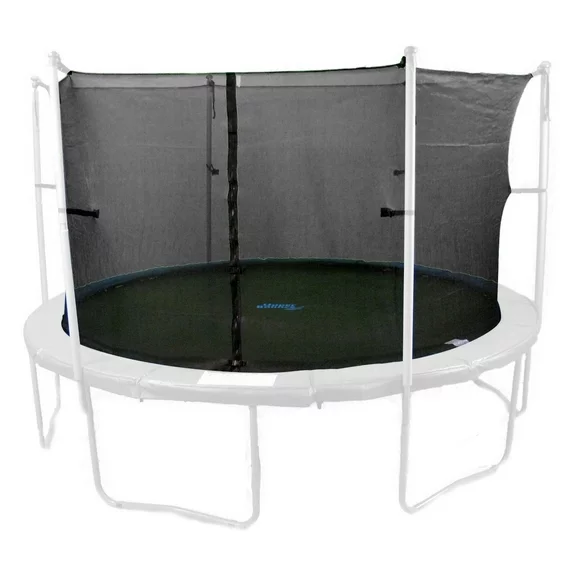 Machrus Upper Bounce Trampoline Safety Enclosure Net, Fits 12 ft Round Frame, Using 6 Poles (or 3 Arches) - Adjustable Straps- Net Only