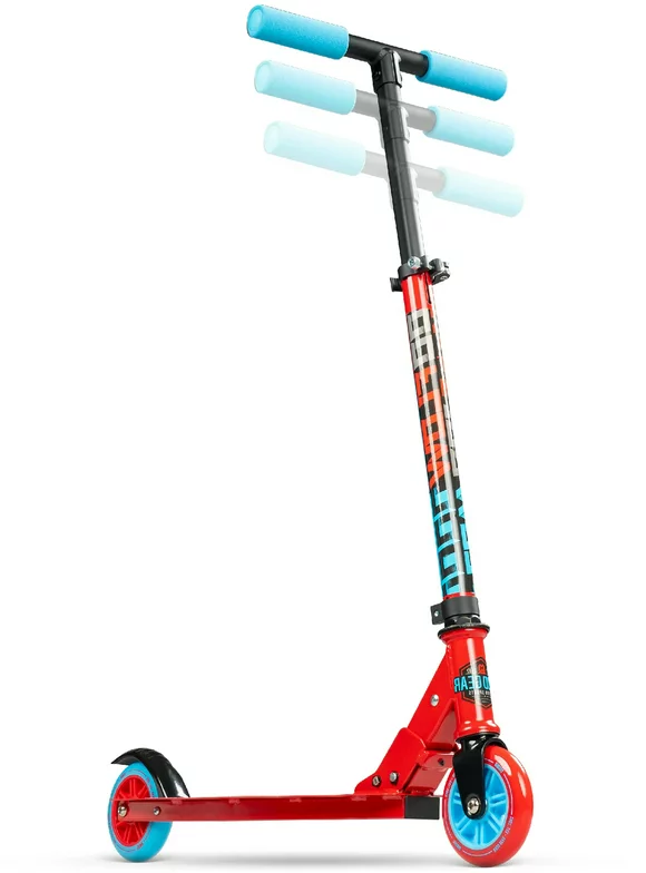 Madd Gear Flow 100 Folding Kids Inline Kick Scooter - Lightweight Height Adjustable 3 Yrs + Fully Assembled