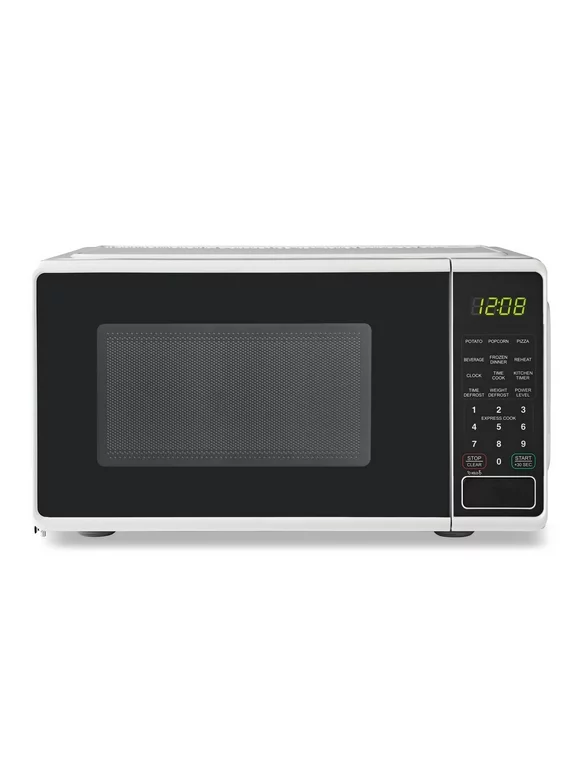 Mainstays 0.7 cu. ft. Countertop Microwave Oven, 700 Watts, White, New