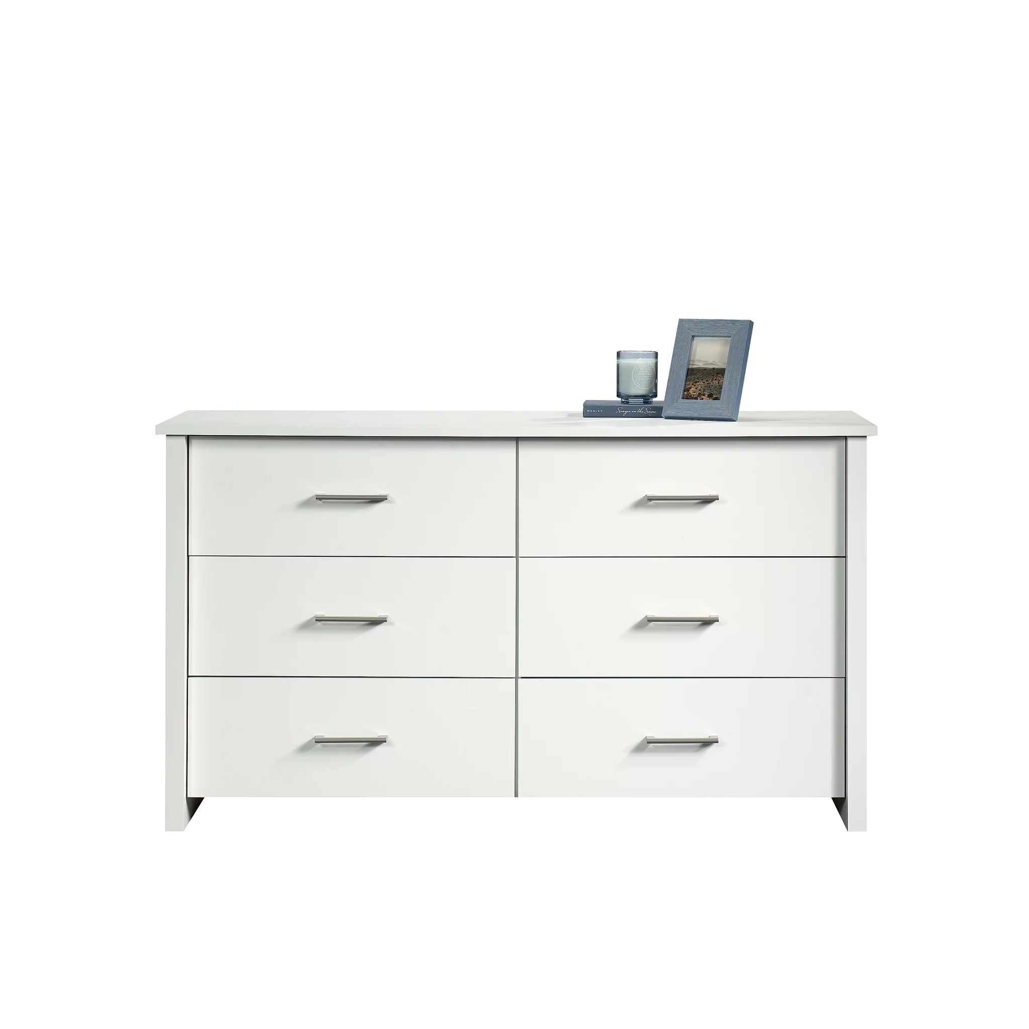 Mainstays Hillside 6-Drawer Dresser, Soft White Finish