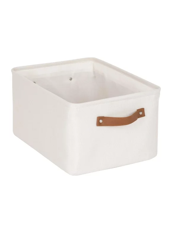 Mainstays Natural Canvas Storage Basket with Handles