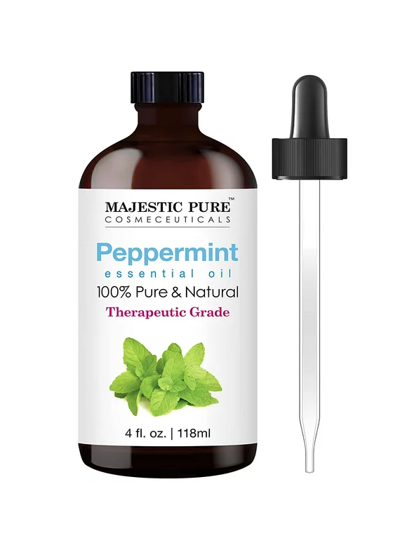 Majestic Pure 100% Pure Peppermint Essential Oil, 4 fl oz