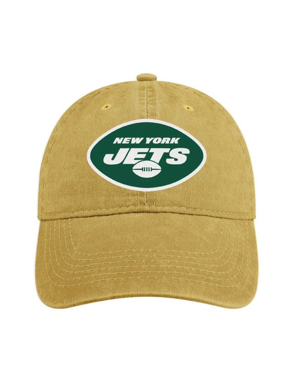 Men Women New_York_Jets Baseball Cap-Low Profile Adjustable Washed Cotton Golf Dad Hat Sand Colour
