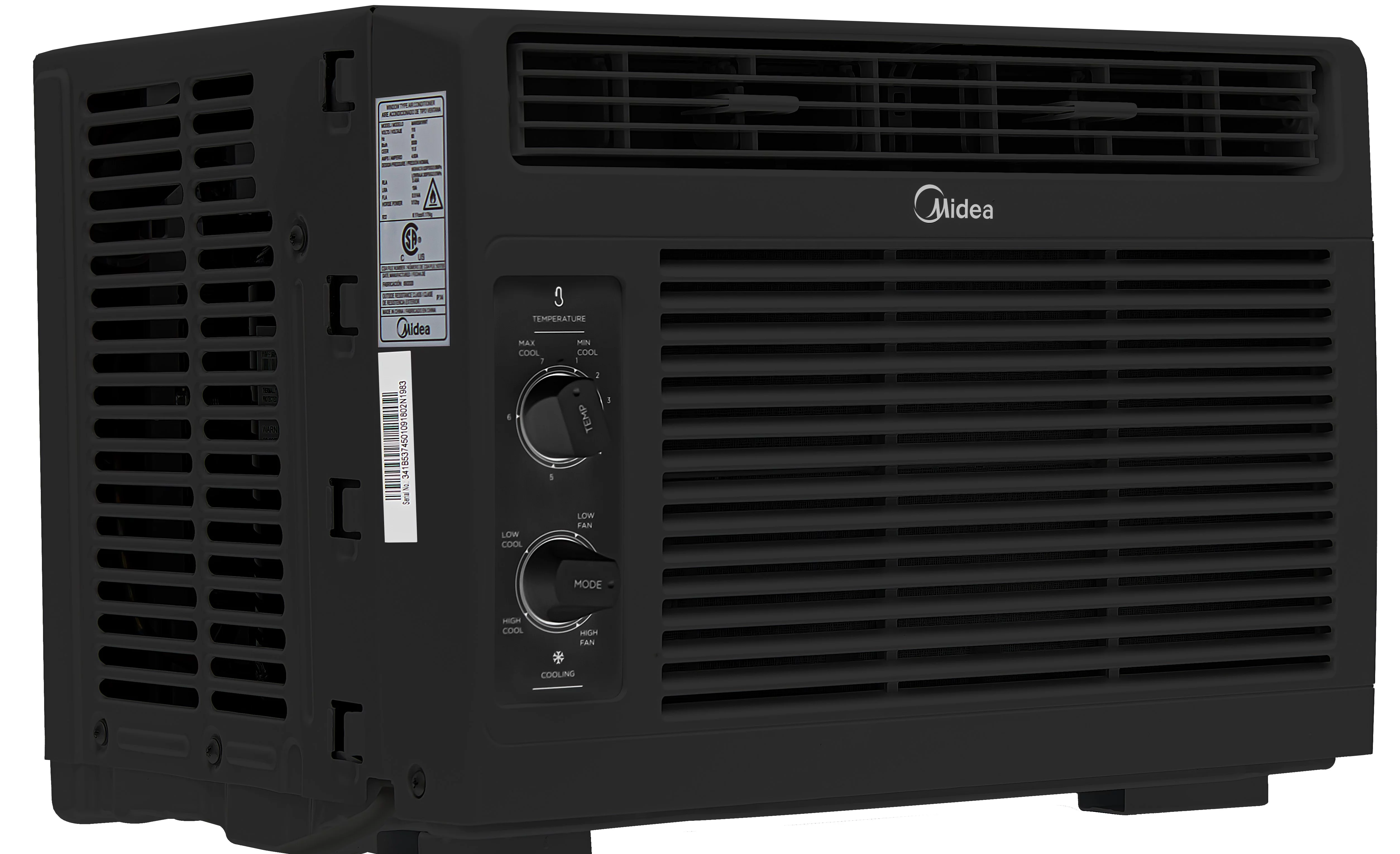 Midea 5,000 BTU 150 sq. ft. Mechanical Window Air Conditioner, Black, MAW05M1WBL