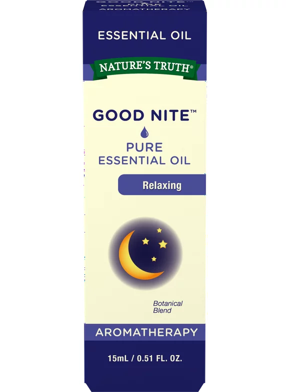 Nature's Truth Goodnite Essential Oil Blend | 15 mL | 100% Pure & Undiluted | GC/MS Tested | Blend of Lavender, Tangerine, Bergamot, Cypress, Geranium, Frankincense, Chamomile Oil