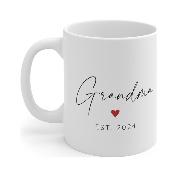 New Grandma Mug Grandma EST 2024 Ceramic Mug 11oz Gift For Grandma