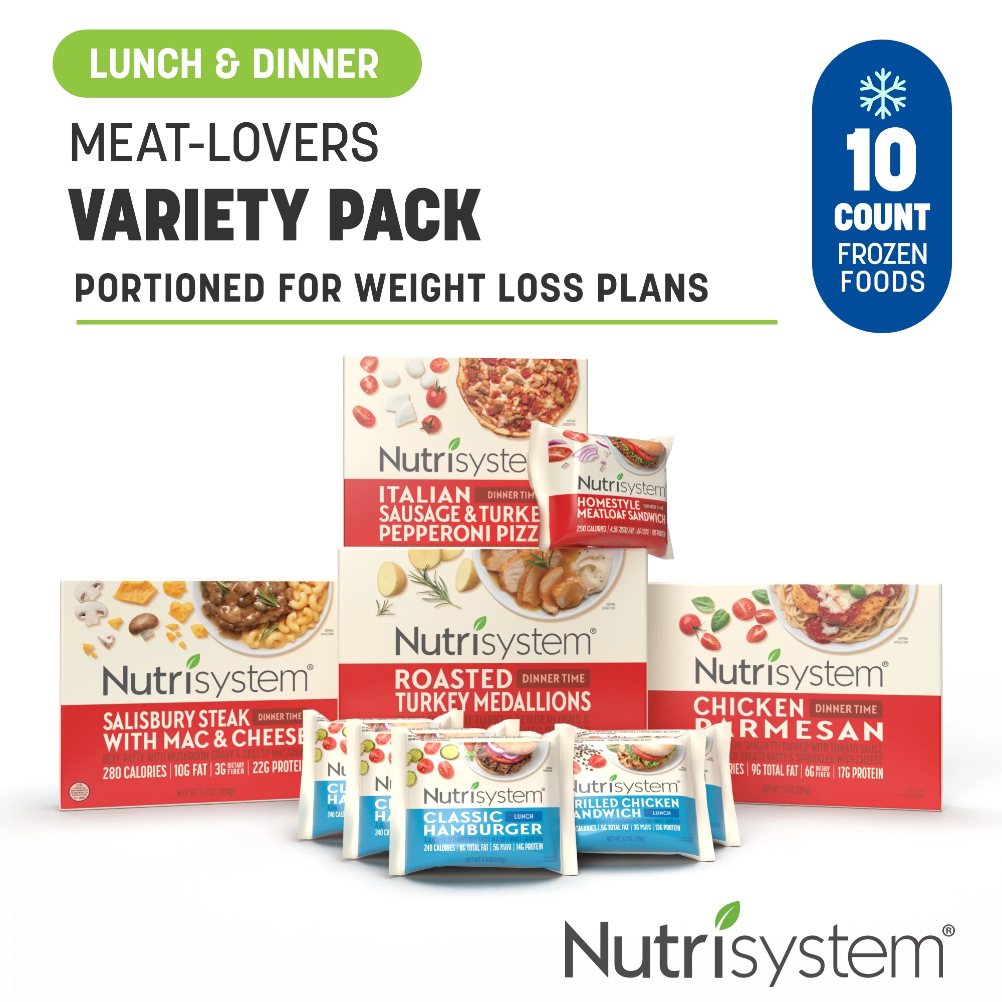 Nutrisystem Frozen Meat Lovers Variety Pack, 10 Count