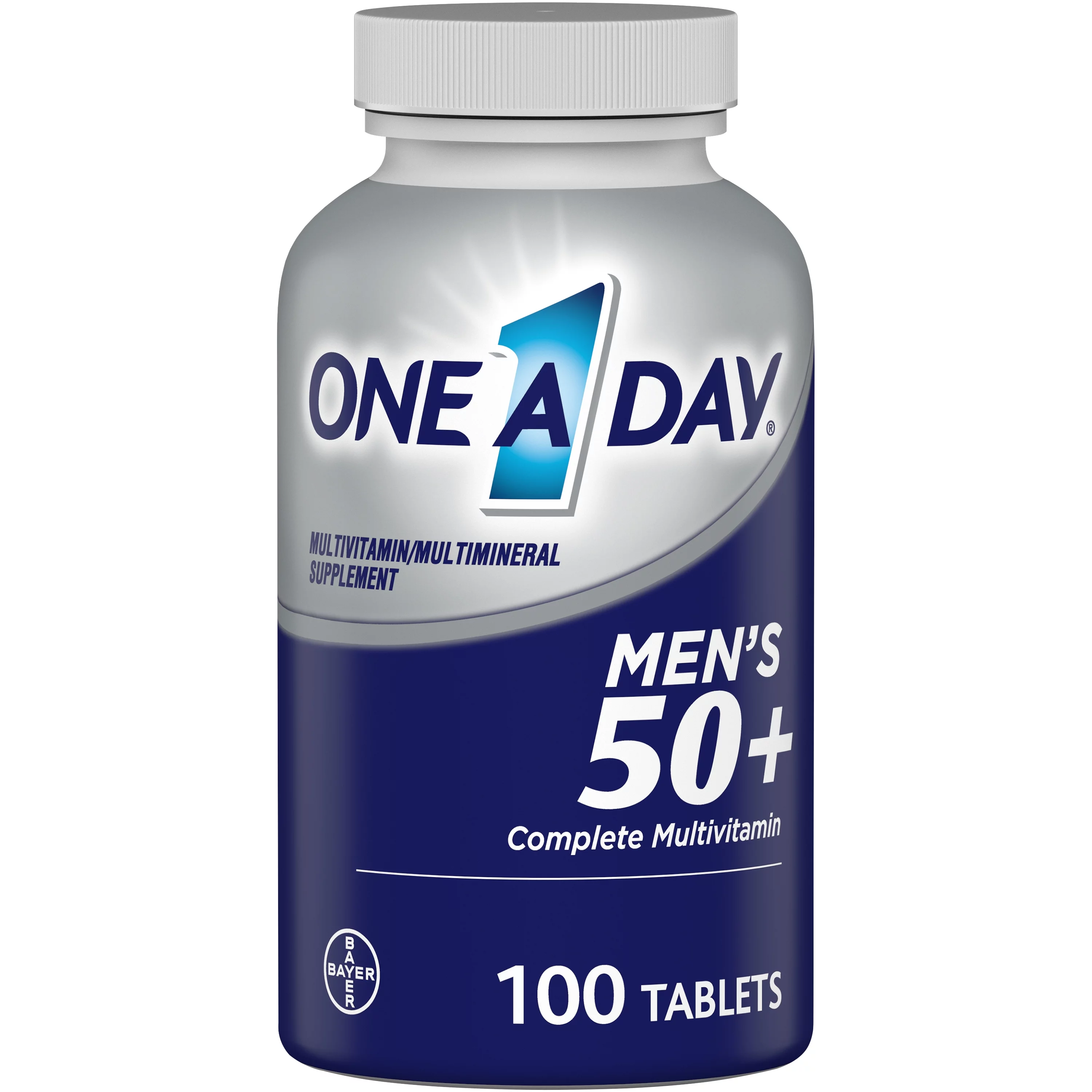 One A Day Men's 50+ Multivitamin Tablets, Multivitamins for Men, 100 Ct