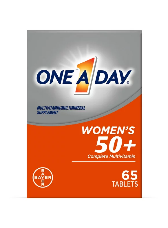 One A Day Women's 50+ Multivitamin Tablets, Multivitamins for Women, 65 Ct