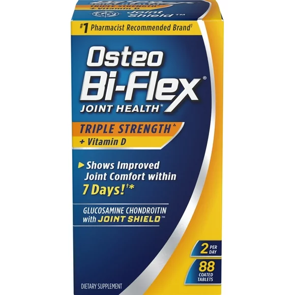 Osteo Bi-Flex Triple Joint Health Supplements, Vitamin D and Glucosamine Chondroitin Tablets, 88 Count