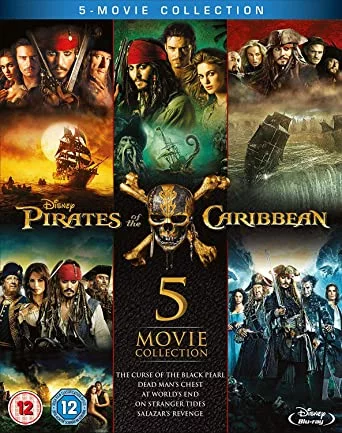 Pirates of the Caribbean - Complete Collection All 5 Movie Collection (Blu-ray)