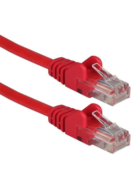 QVS CC715-50RD 50 ft. CAT6 Gigabit Flexible Molded Red Patch Cord