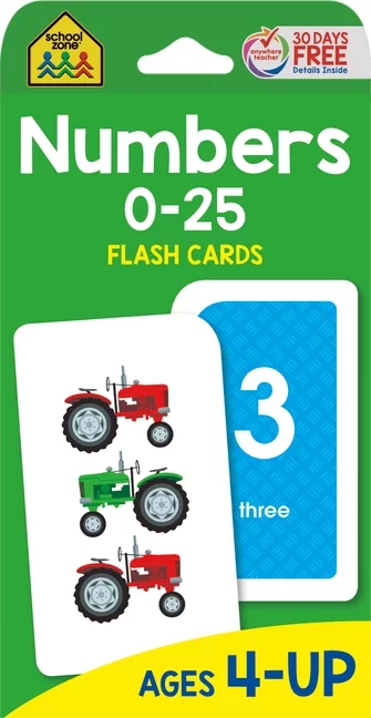 School Zone Numbers 0-25 Flash Cards (Other)