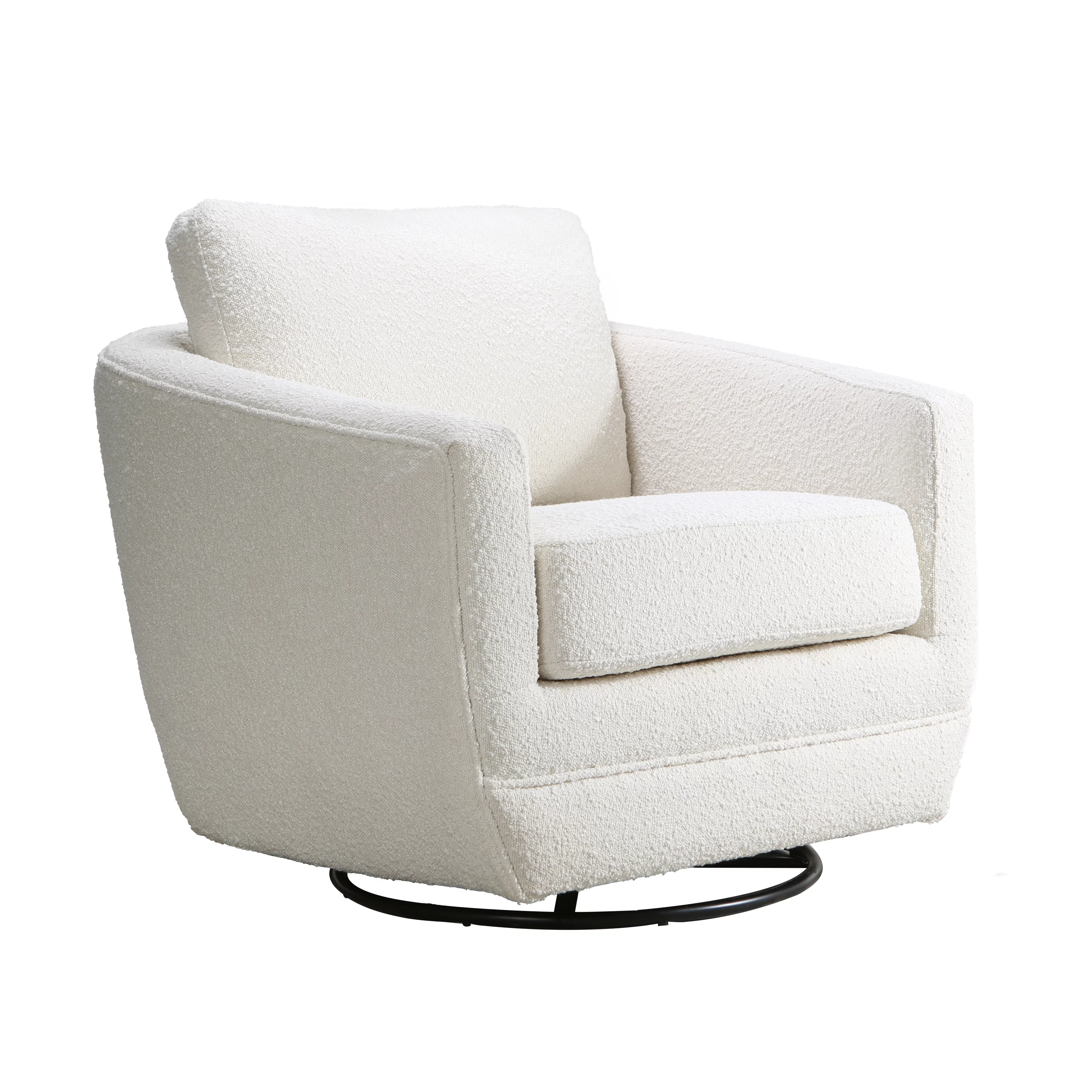 Second Story Home Gogh Upholstered Swivel Glider- Boucle