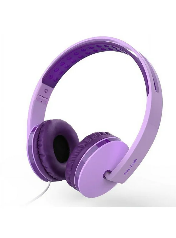 Seenda Kids Headphones with Microphone, Over Ear Headphones for Girls, Boys, 85/94dB Safe Volume Headset for School, Purple