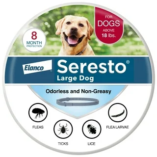 Seresto Vet-Recommended 8-Month Flea & Tick Prevention Collar for Large Dogs 18+ lbs