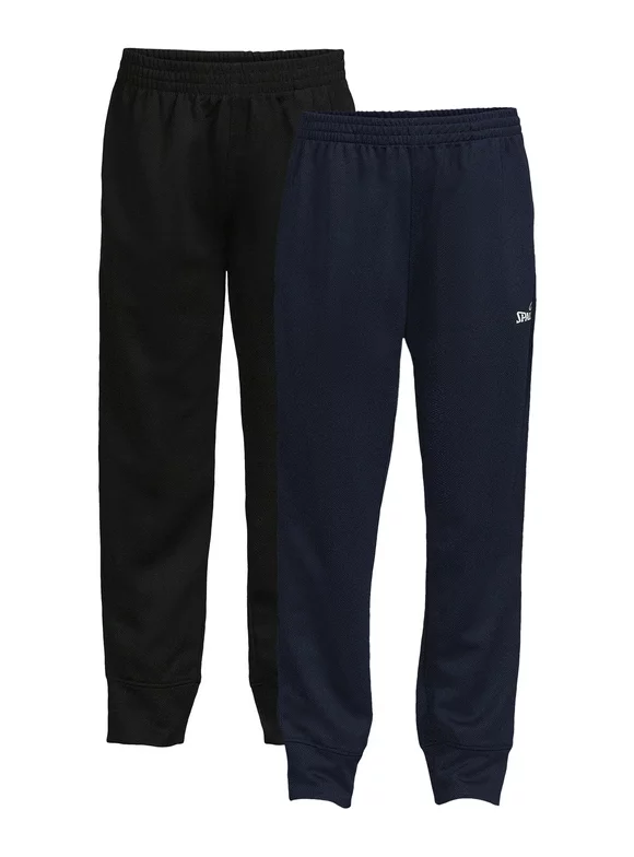 Spalding Boys Active Mesh Joggers, 2-Pack, Sizes 4-18 & Husky