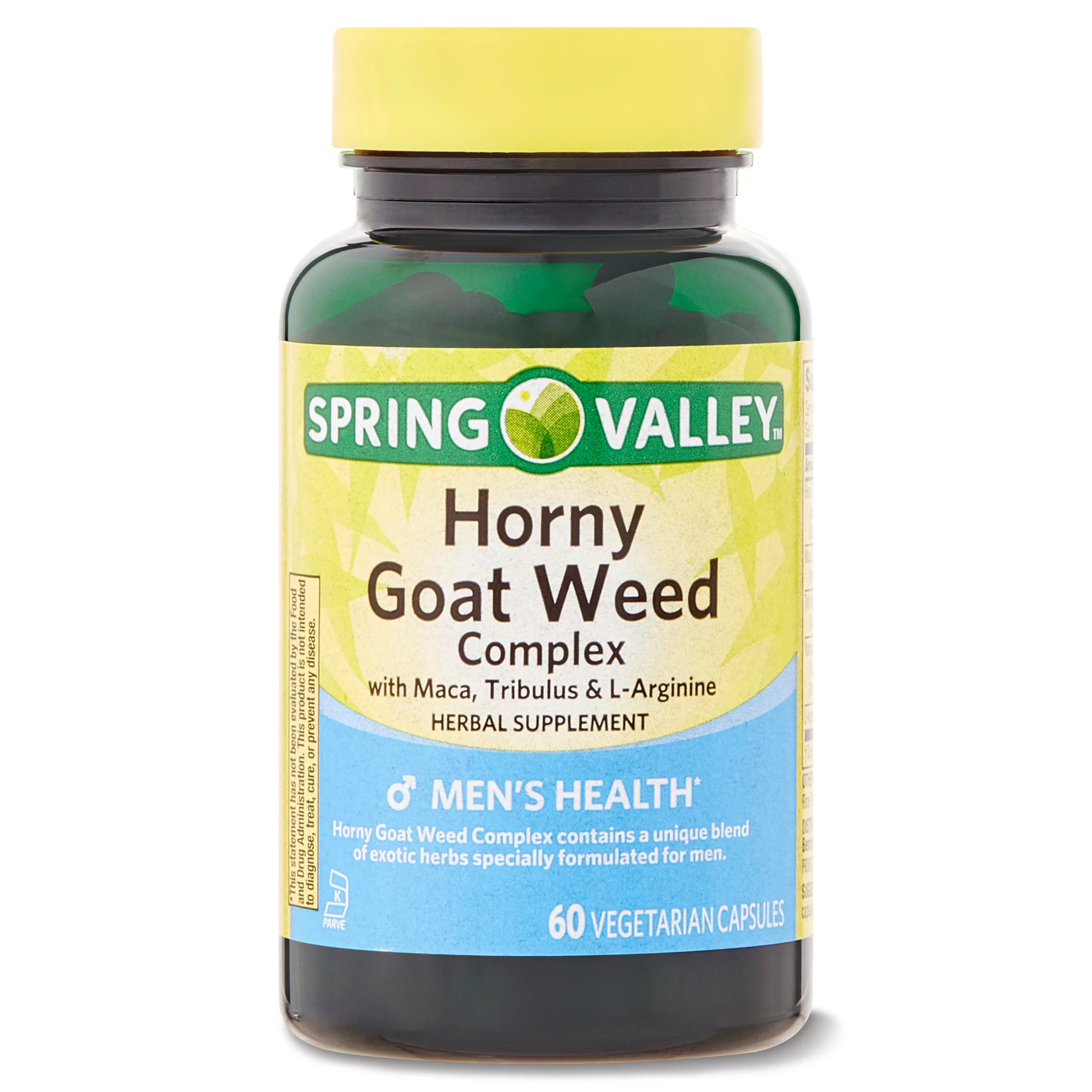 Spring Valley Horny Goat Weed Complex with Maca, Tribulus & L-Arginine Herbal Supplement, 60 Capsules
