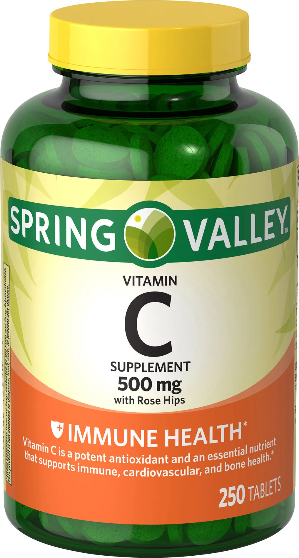 Spring Valley Vitamin C Supplement with Rose Hips, 500 mg, 250 Count