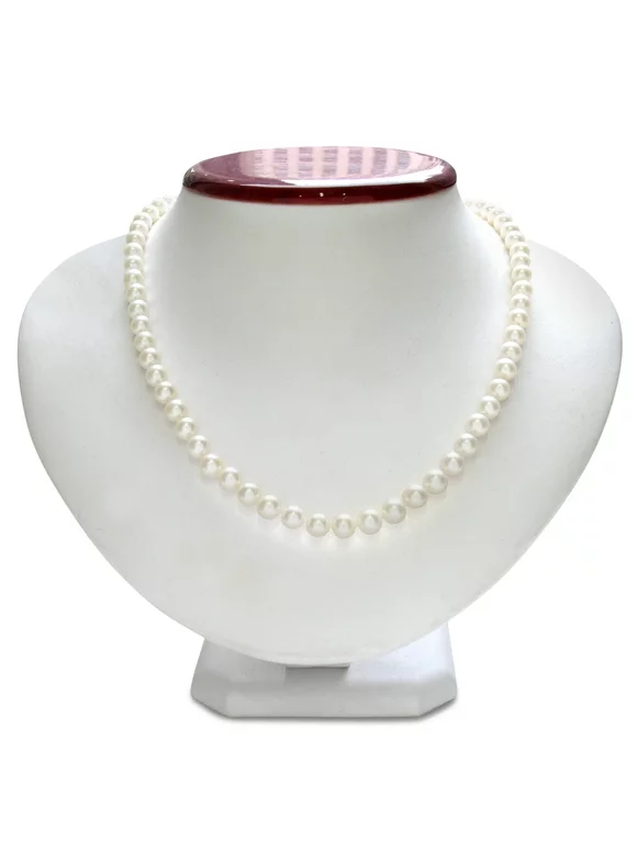 SuperJeweler 18 inch 6mm A Pearl Necklace With Sterling Silver Clasp For Women