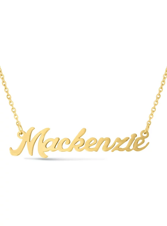 SuperJeweler Mackenzie Nameplate Necklace in Gold, 16 inches All Names Available for Women, Teens and Girls!