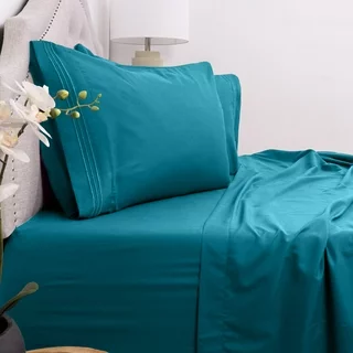 Sweet Home Collection Sheet Sets, King/Queen, Teal