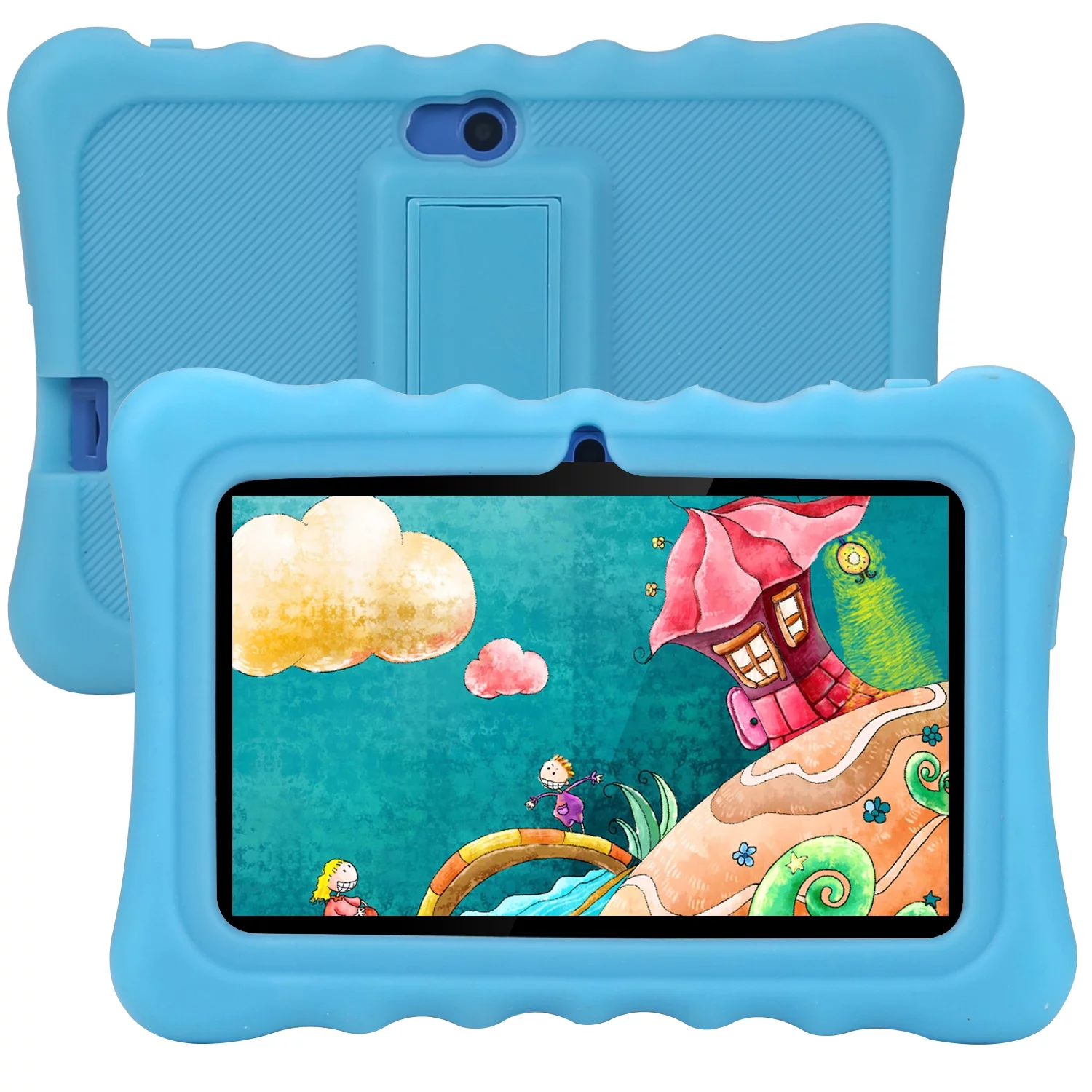Tagital T7K Plus 7” Android Kids Tablet WiFi Camera for Children Infants Toddlers Kids Parental Control with Kickoff Stand Case Android 9.0 (2020 Version)