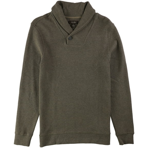 Tasso Elba Mens Textured Shawl Collar Pullover Sweater, Brown, X-Large