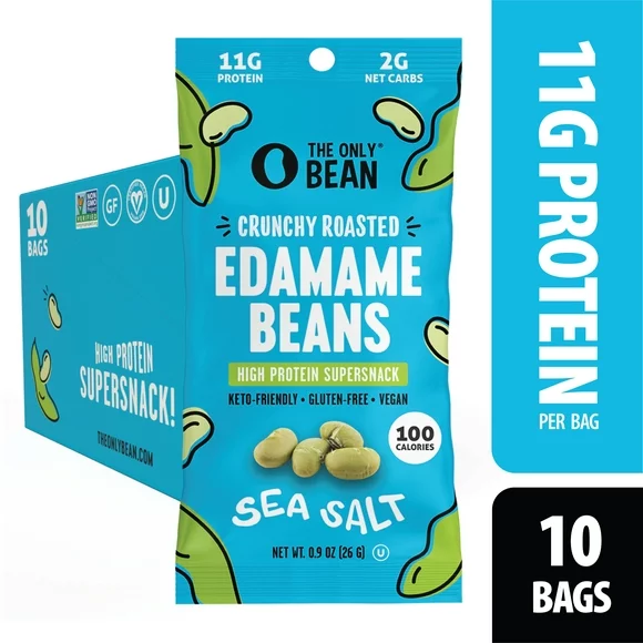 The Only Bean Crunchy Roasted Vegan Keto Food (10 Pack)
