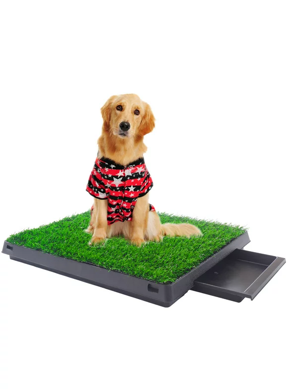 Topcobe Artificial Grass, Dog Potty Grass, Puppy Potty Trainer, 25"x20" Fake Grass Turf for Dogs Potty Training Area Patio Lawn Decoration