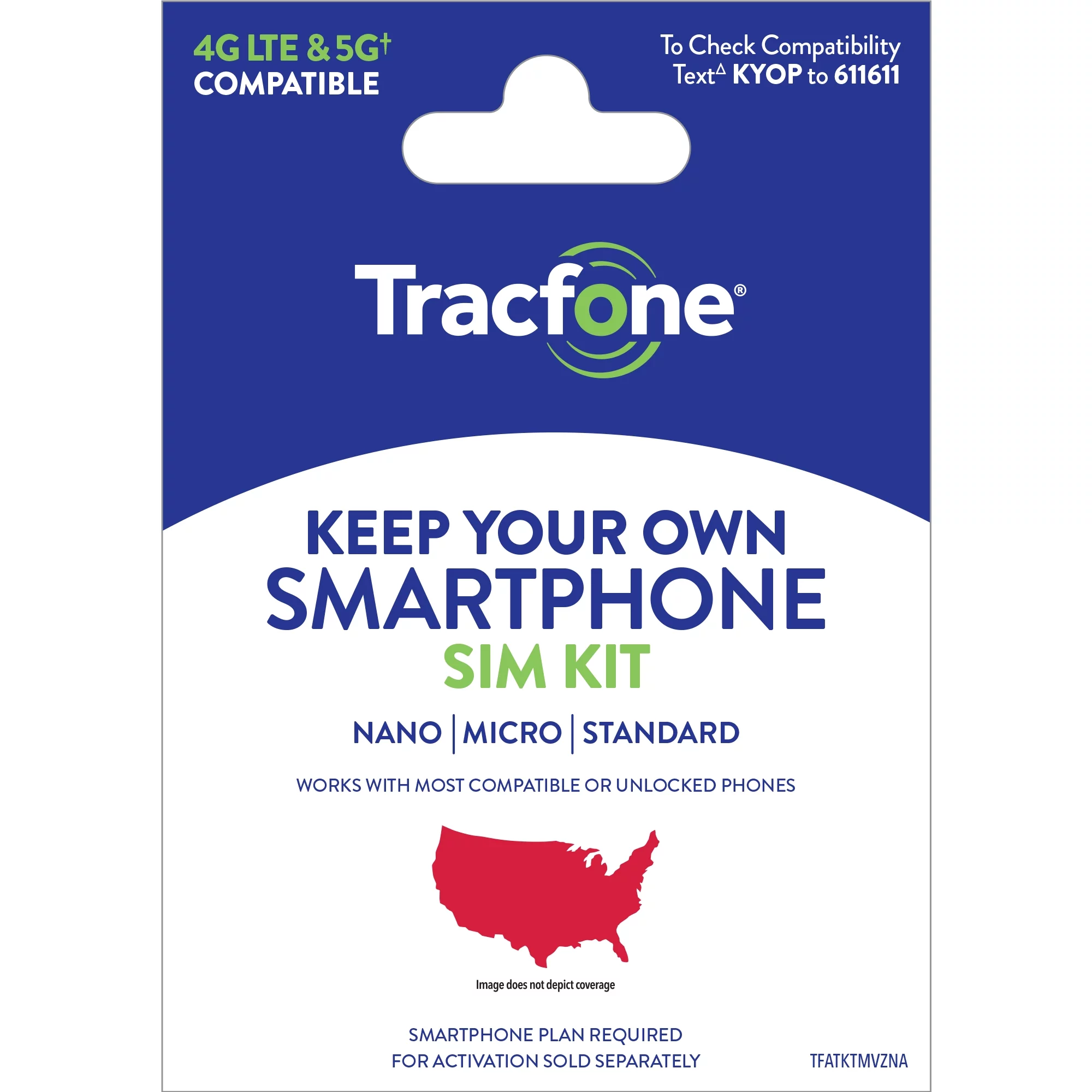 Tracfone Keep Your Own Phone CDMA SIM Kit, No Airtime - Prepaid
