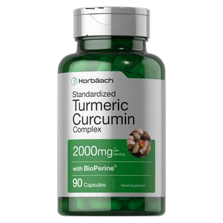 Turmeric Curcumin with Bioperine 2000 mg | 90 Capsules | Non-GMO, Gluten Free | By Horbaach