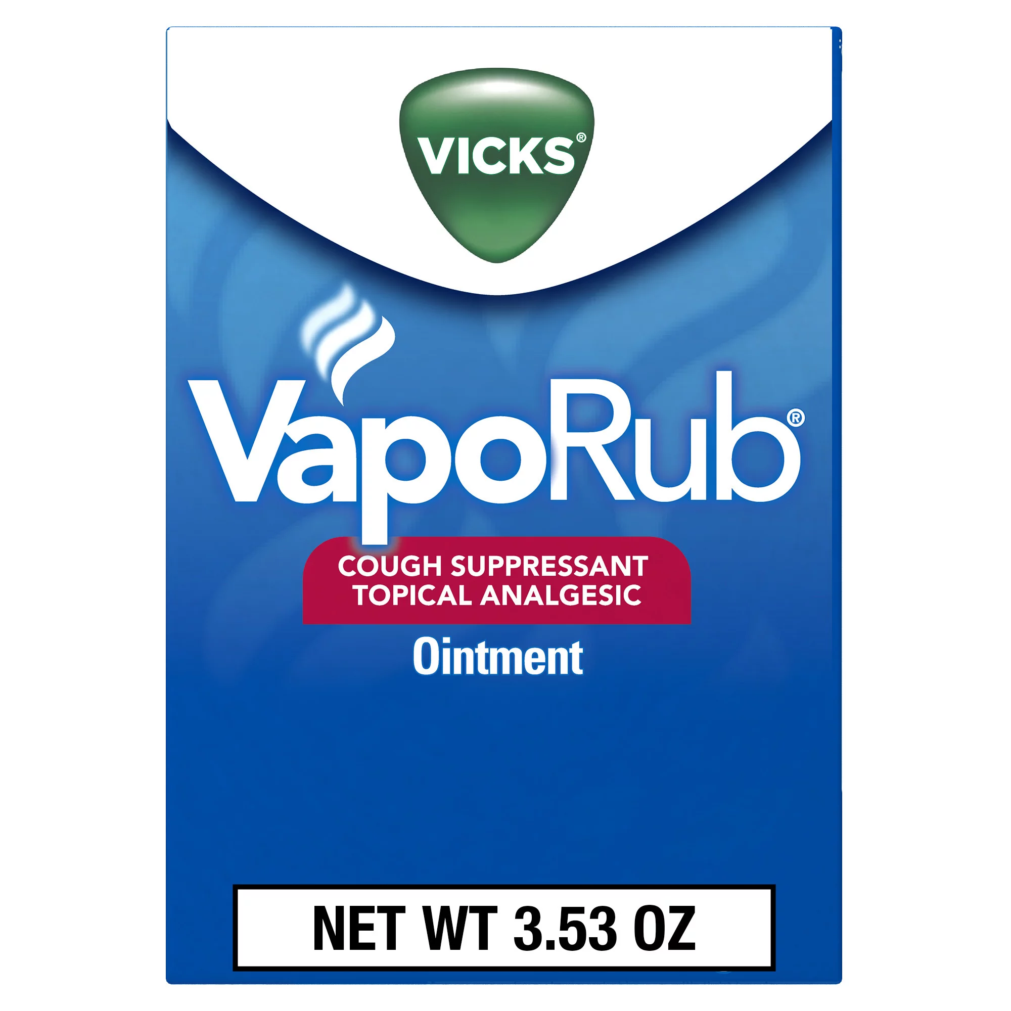 Vicks VapoRub Topical Cough Chest Rub & Analgesic Ointment, over-the-Counter Medicine, 3.53 oz