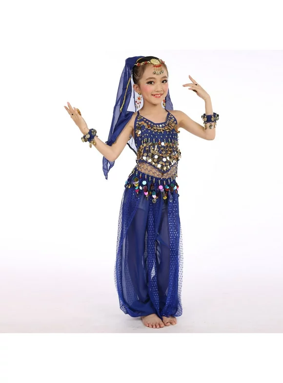 ZMHEGW Handmade Children Girl Belly Dance Kids Belly Dancing Egypt Dance Cloth