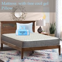 Gowtun, 10-Inch Pocketed Coil Rolled Medium Plush Mattress With Cover And Comes With Free Pillow, Twin Size