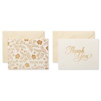 American Greetings Gold and Cream Thank You Cards, 50-Count, Envelopes Included